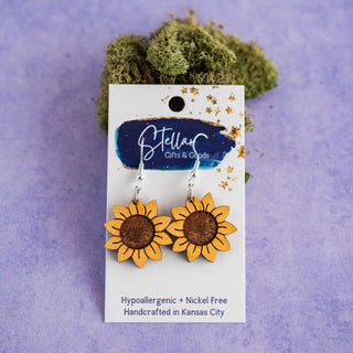 Petite Sunflower Dangles