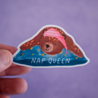 Nap Queen Waterproof Vinyl Sticker