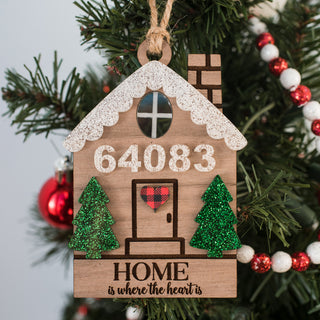 Customizable Zip Code Home is Where the Heart is Ornament