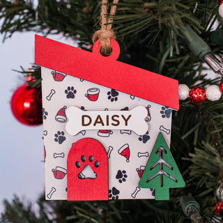 CUSTOMIZABLE Dog House Ornament