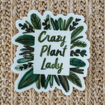 Crazy Plant Lady Waterproof Vinyl Sticker