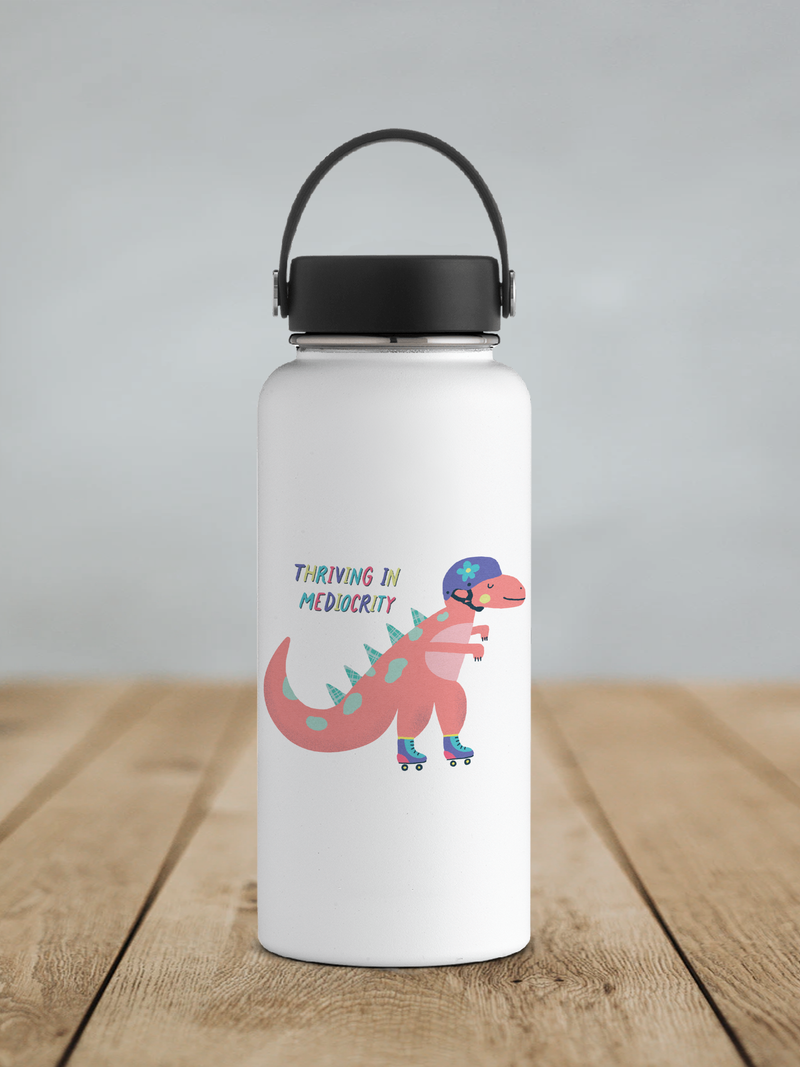 Thriving in Mediocrity T-Rex Waterproof Vinyl Sticker